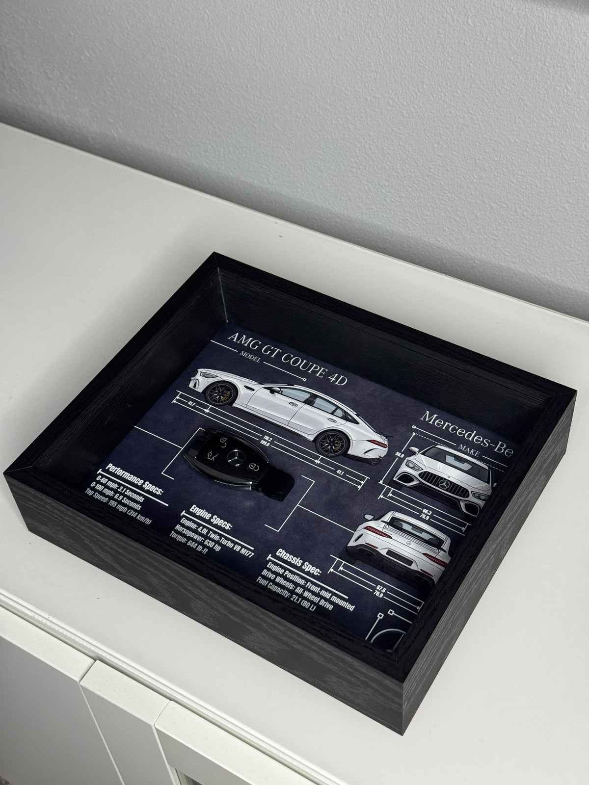 Mercedes-Benz AMG GT 4D Key Blueprint Frame