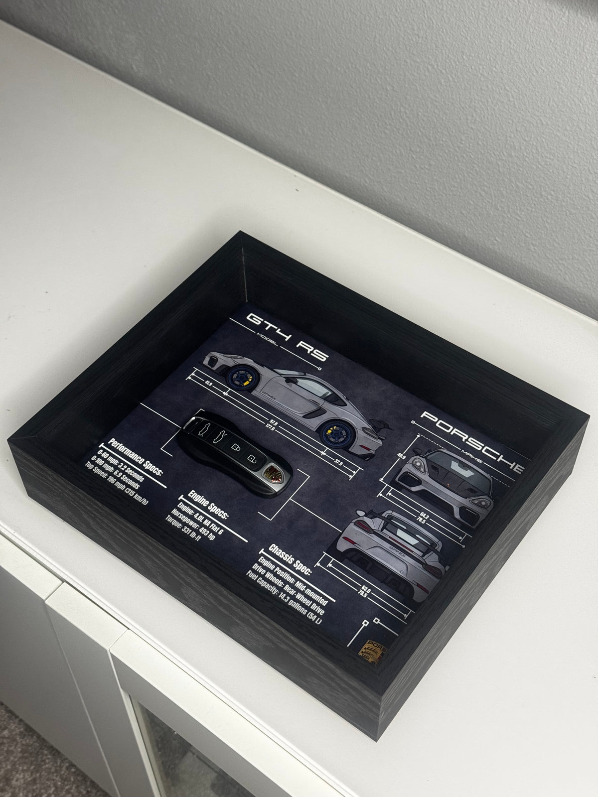 Porsche 911 GT4 RS Key Blueprint Frame