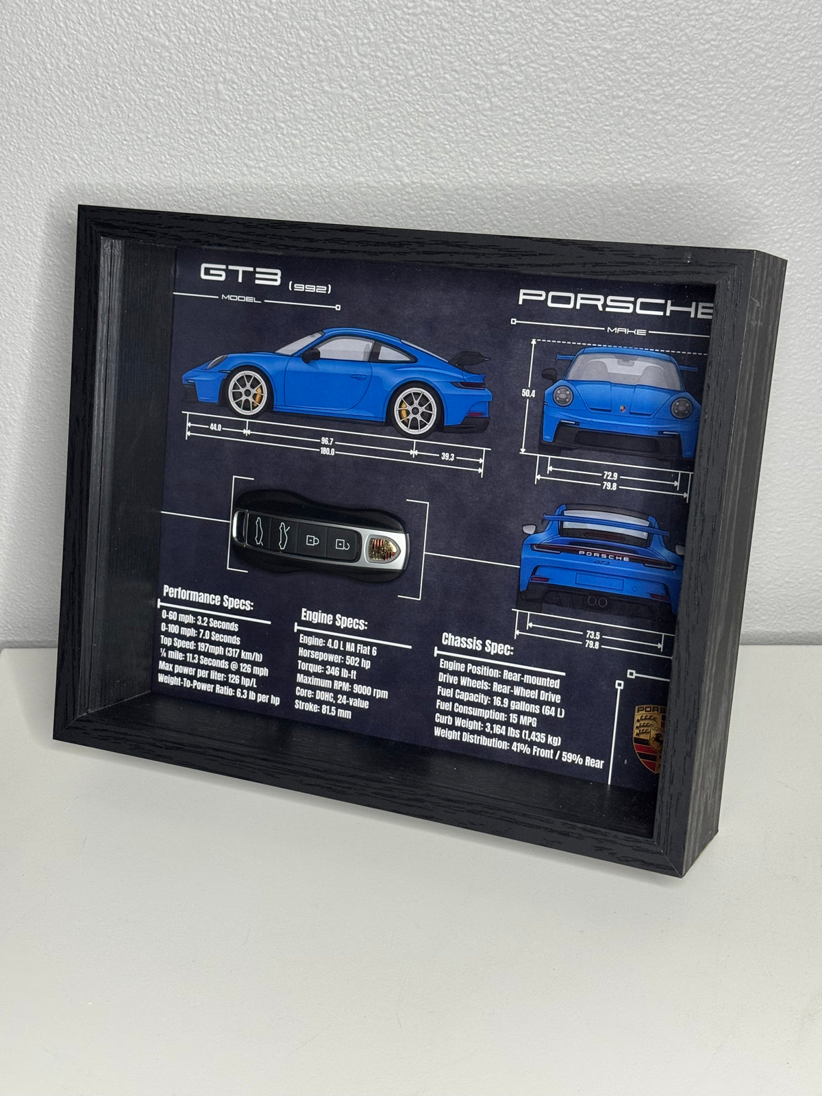Porsche 911 GT3 (992) Key Blueprint Frame