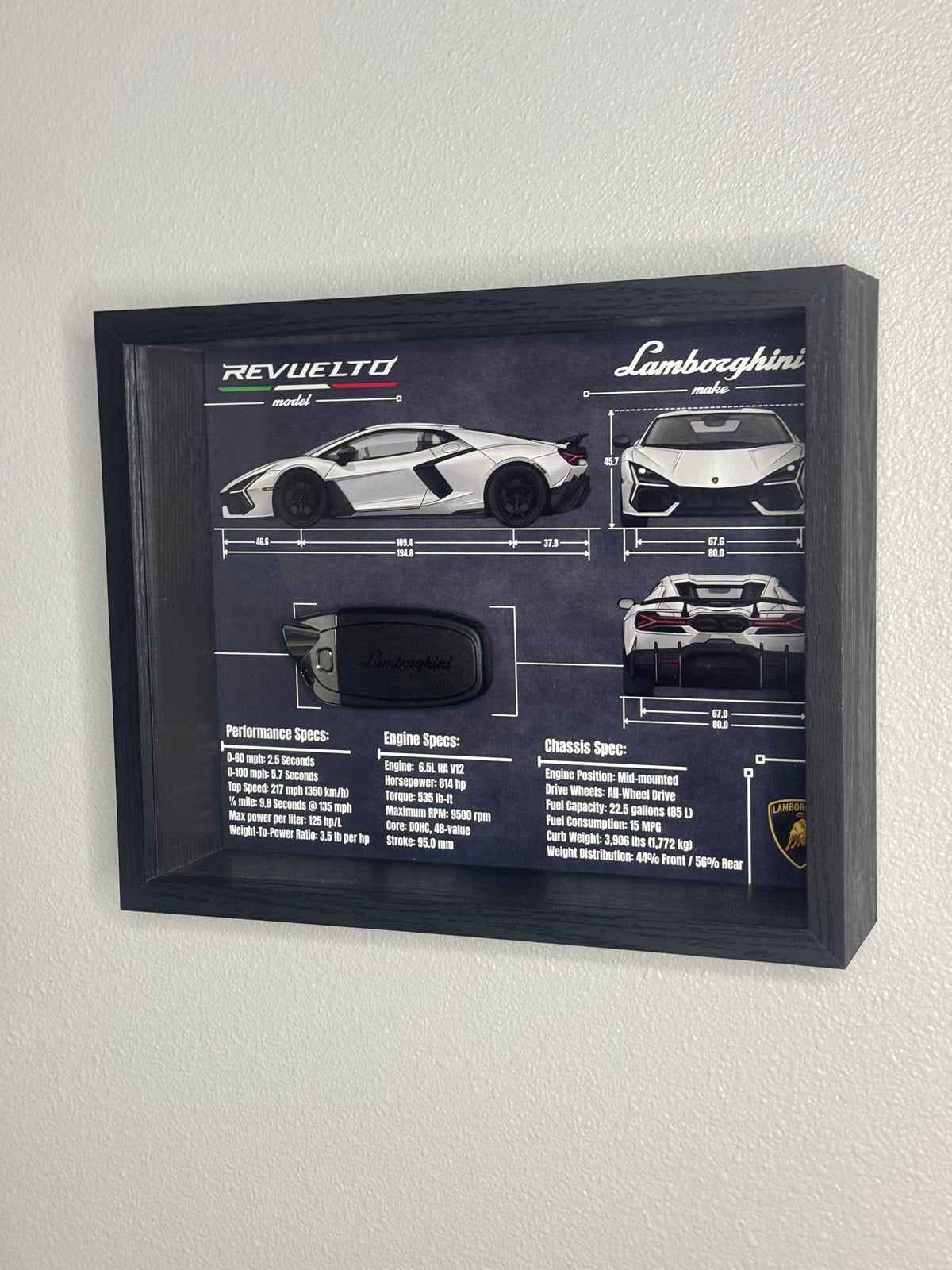 Lamborghini Revuelto Key Blueprint Frame