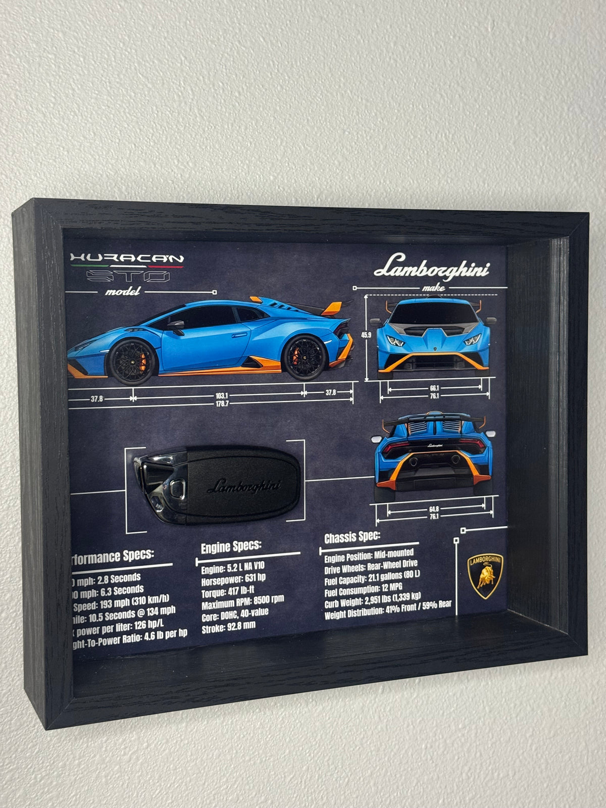 Lamborghini Huracan STO Key Blueprint Frame