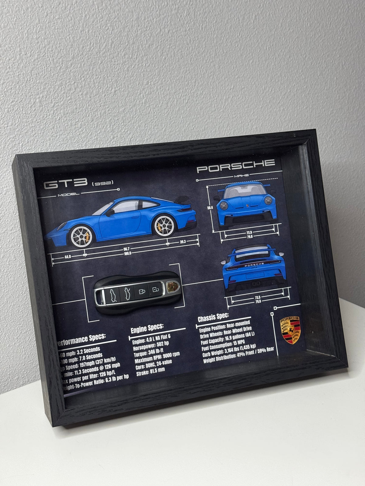 Porsche 911 GT3 (992) Key Blueprint Frame