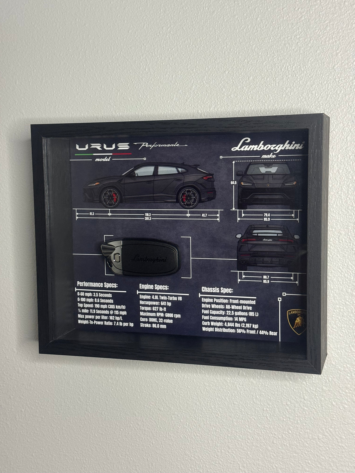 Lamborghini URUS Key Blueprint Frame