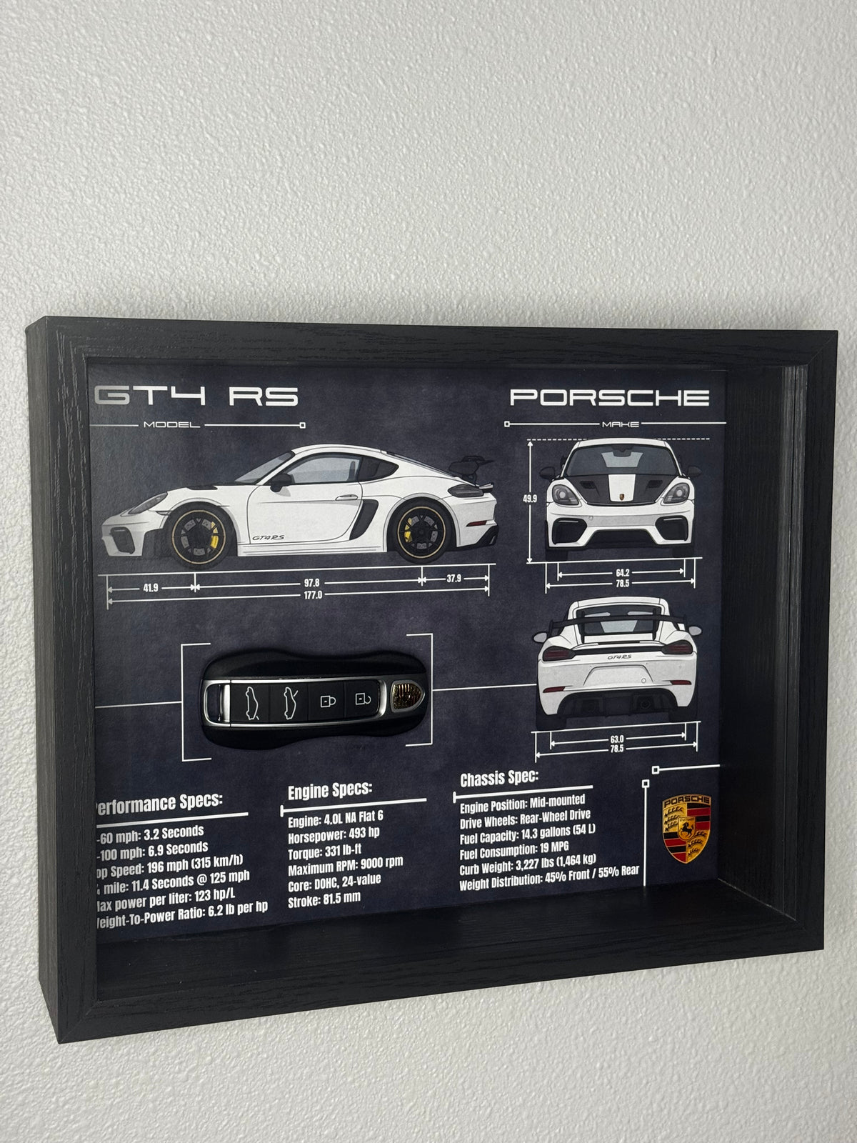 Porsche 911 GT4 RS Key Blueprint Frame