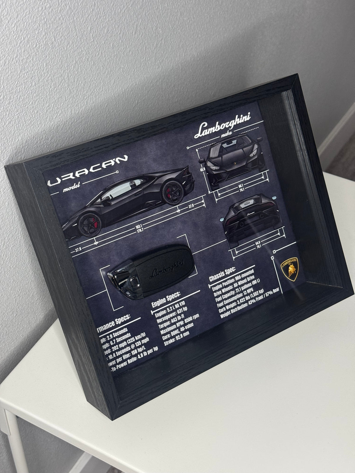 Lamborghini Huracan Key Blueprint Frame
