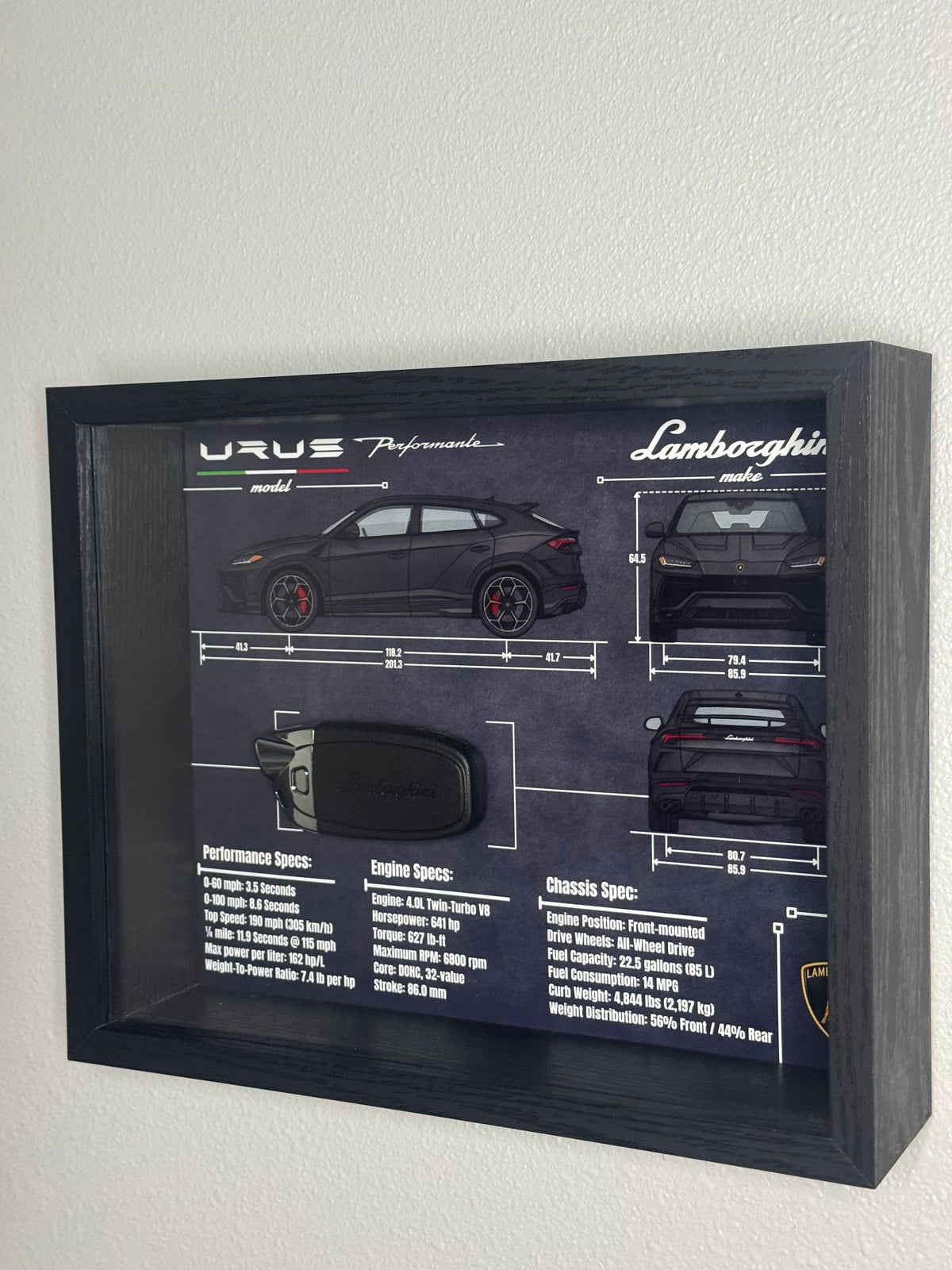 Lamborghini URUS Key Blueprint Frame