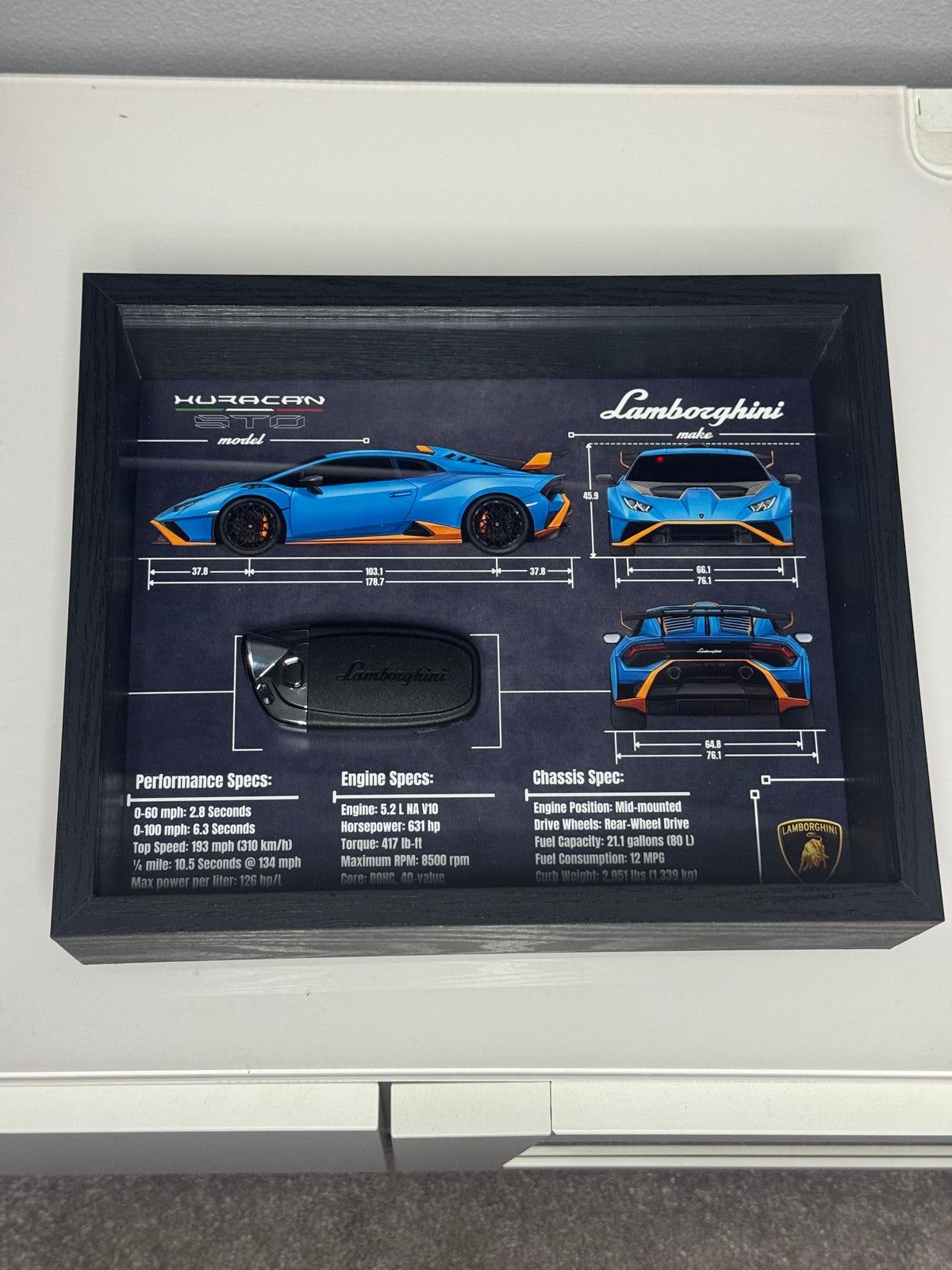 Lamborghini Huracan STO Key Blueprint Frame