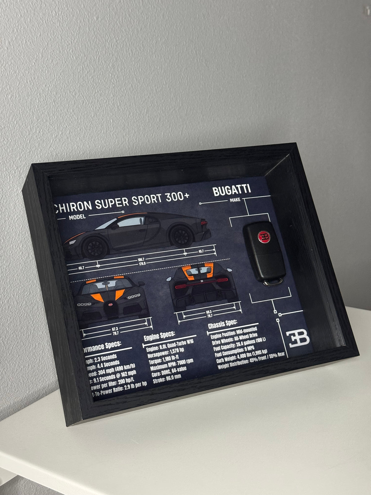 Bugatti Chiron Super Sport 300+ Key Blueprint Frame