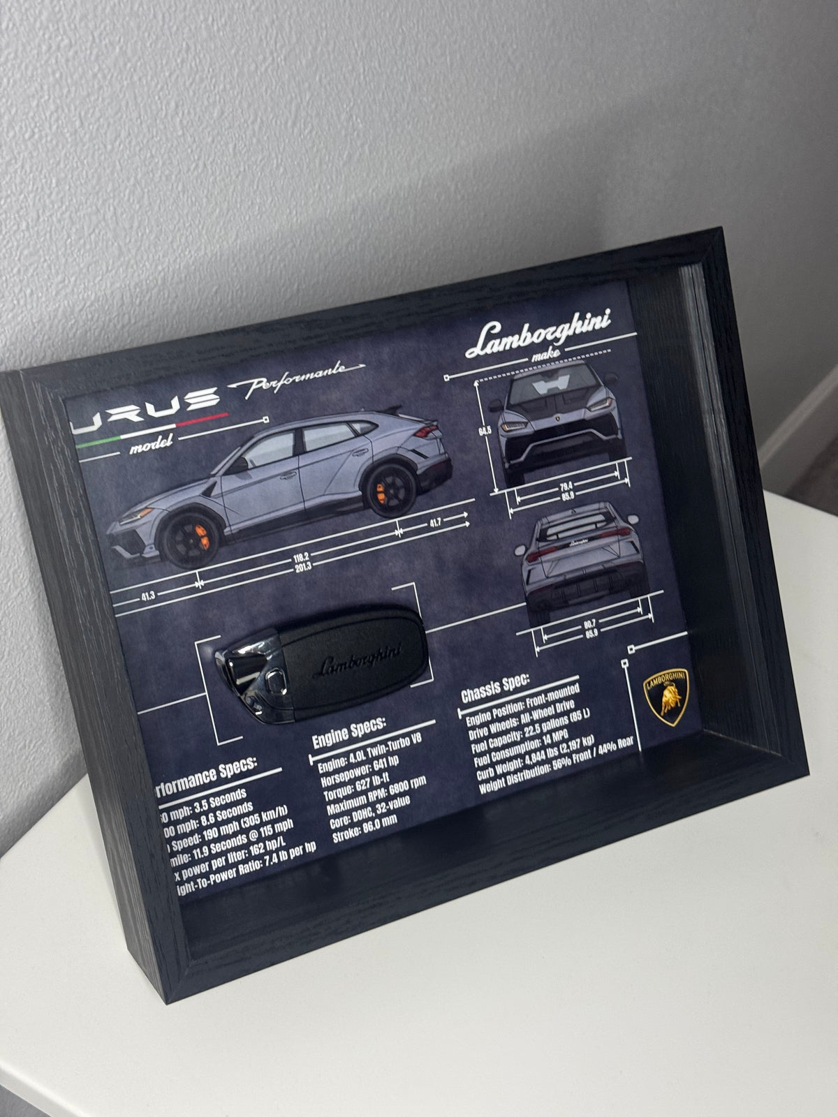 Lamborghini URUS Key Blueprint Frame