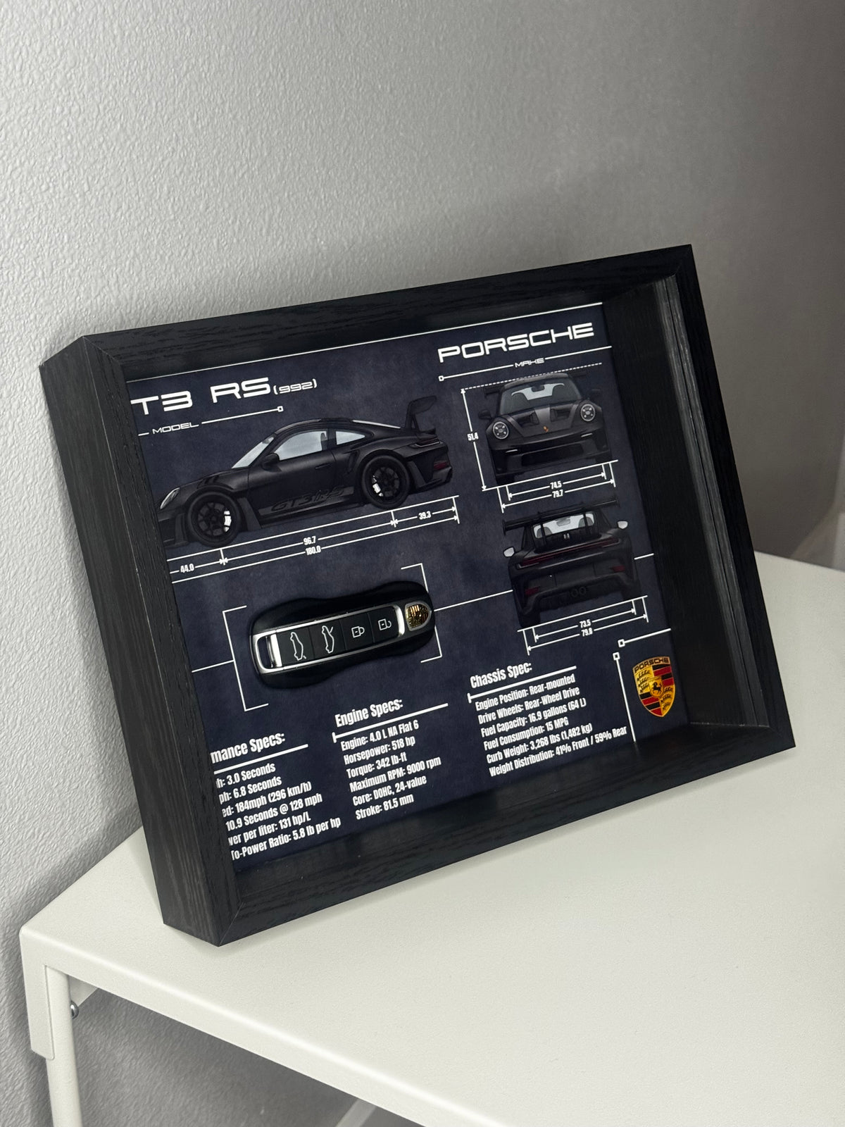 Porsche 911 GT3 RS (992) Key Blueprint Frame