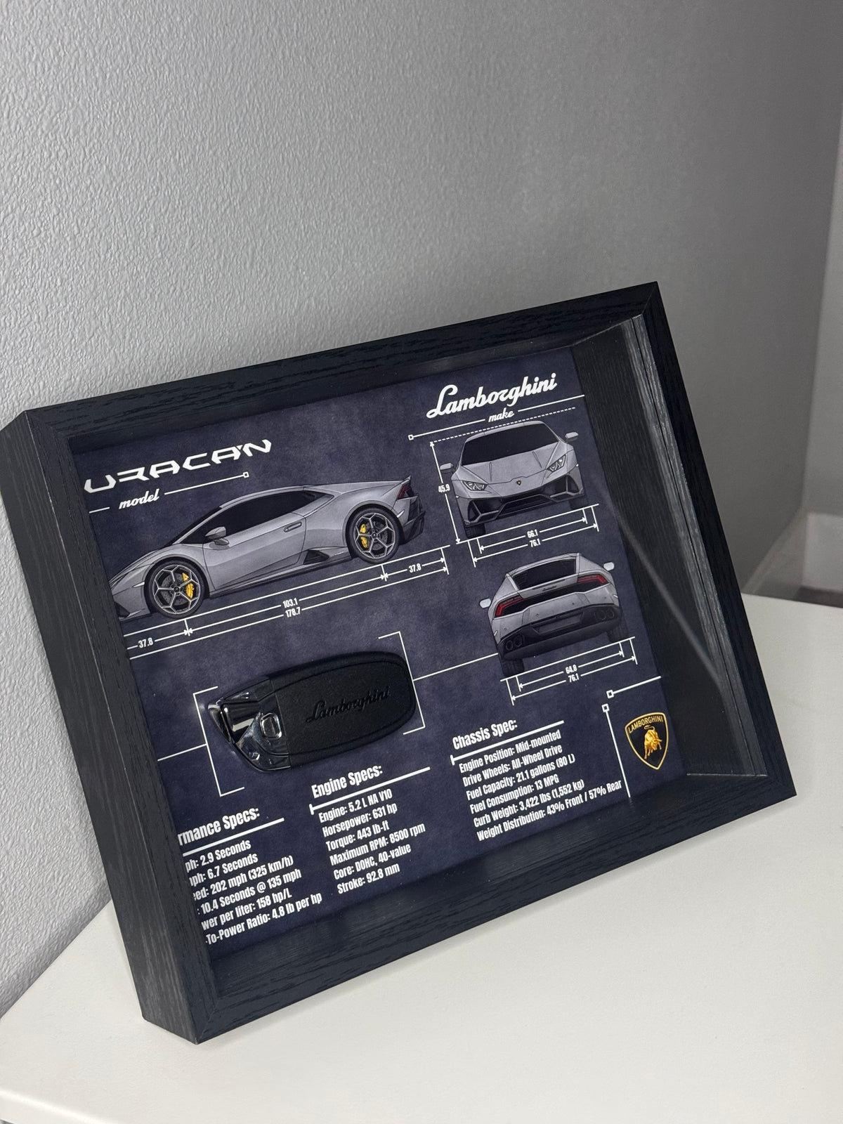 Lamborghini Huracan Key Blueprint Frame