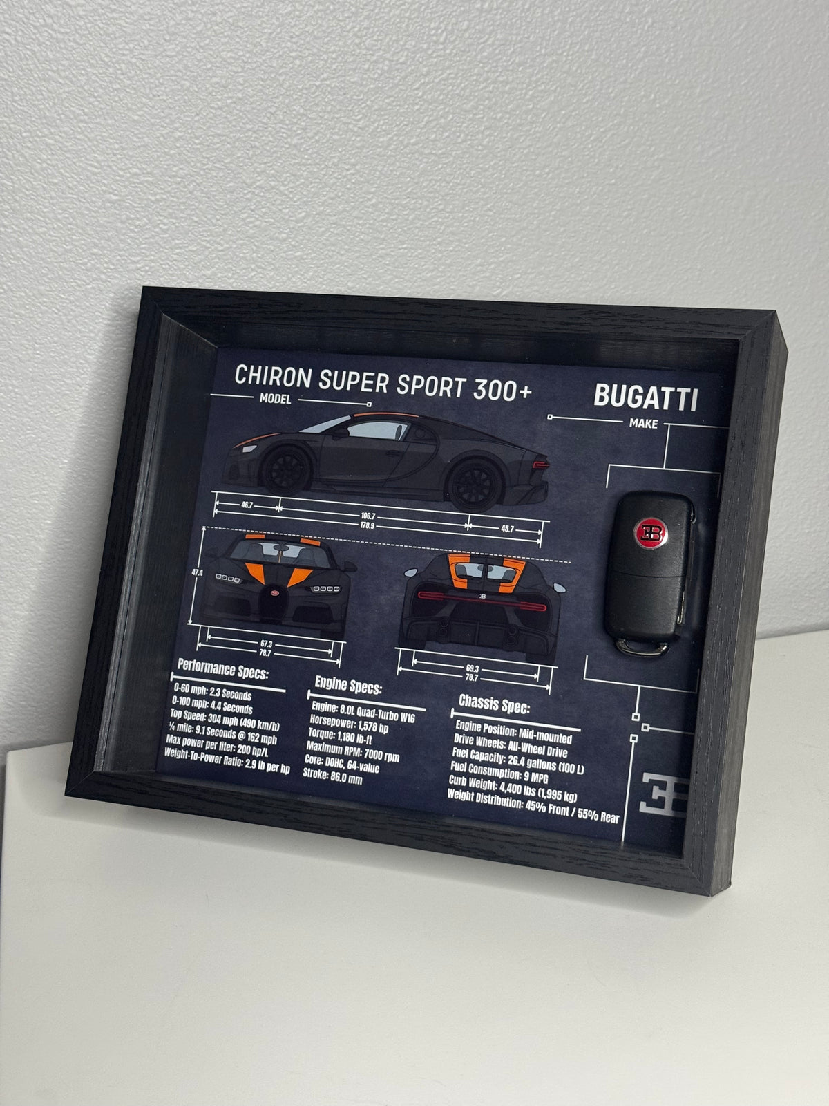 Bugatti Chiron Super Sport 300+ Key Blueprint Frame