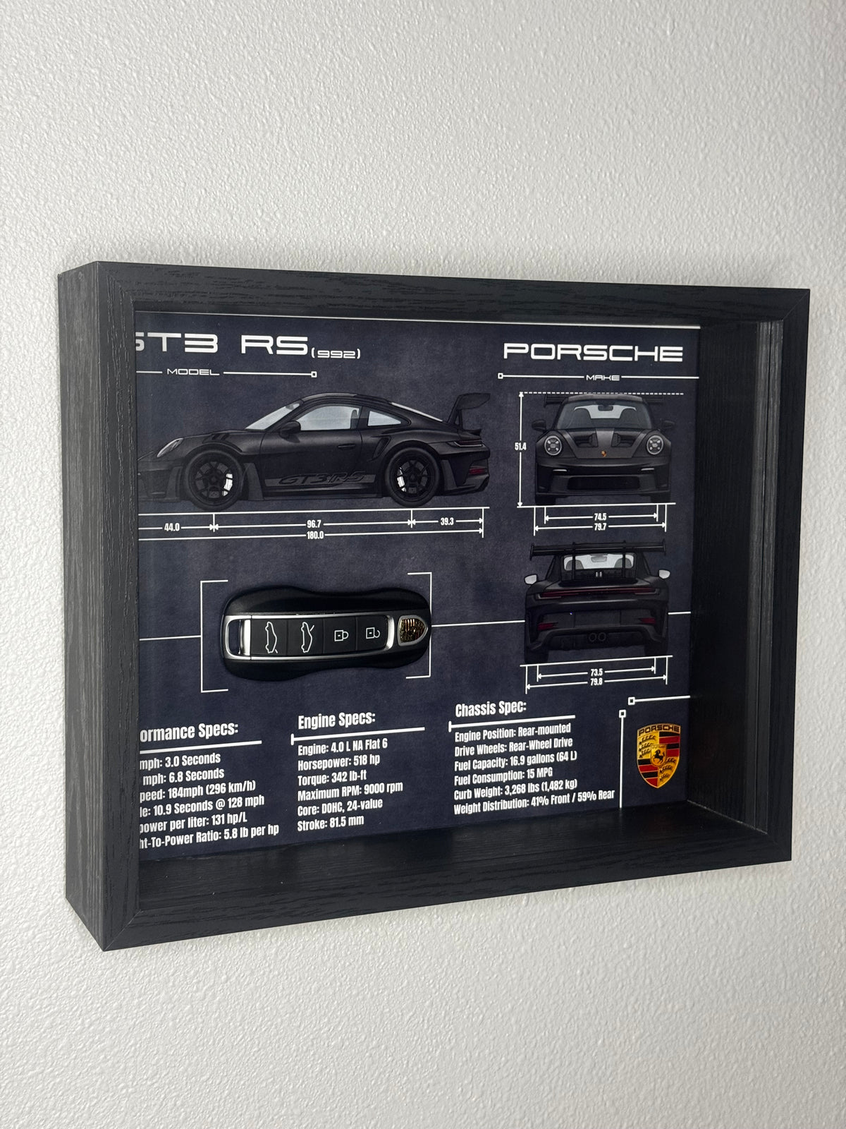 Porsche 911 GT3 RS (992) Key Blueprint Frame