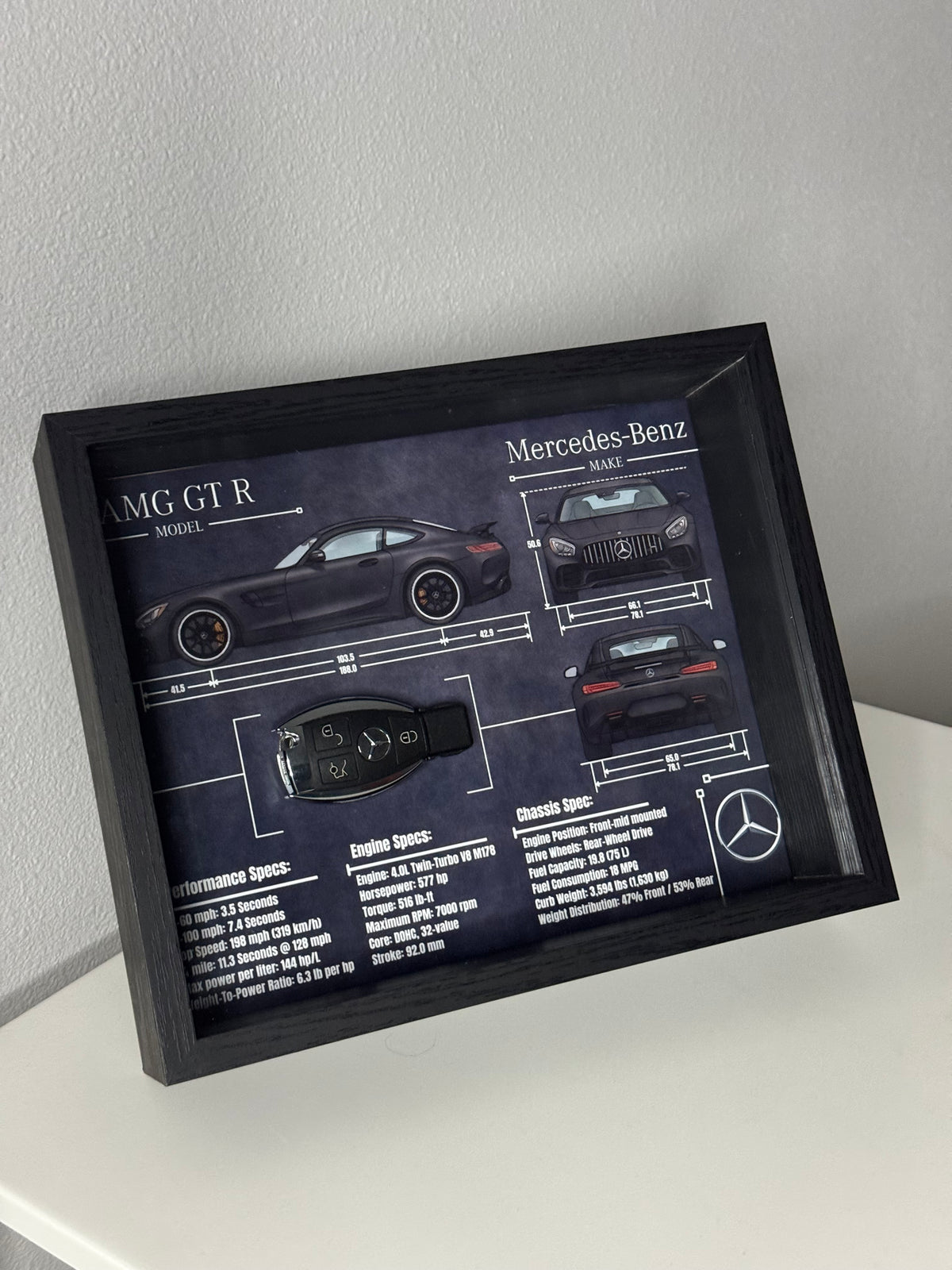 Mercedes-Benz AMG GT R Key Blueprint Frame