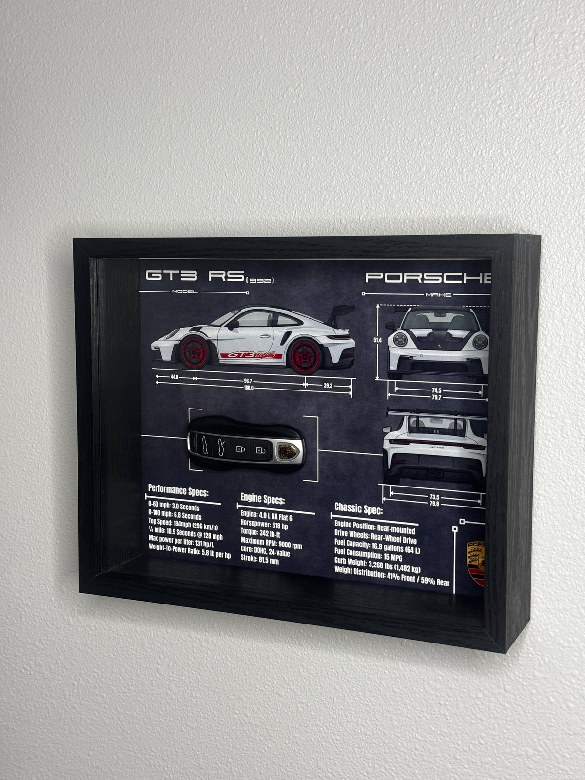 Porsche 911 GT3 RS (992) Key Blueprint Frame