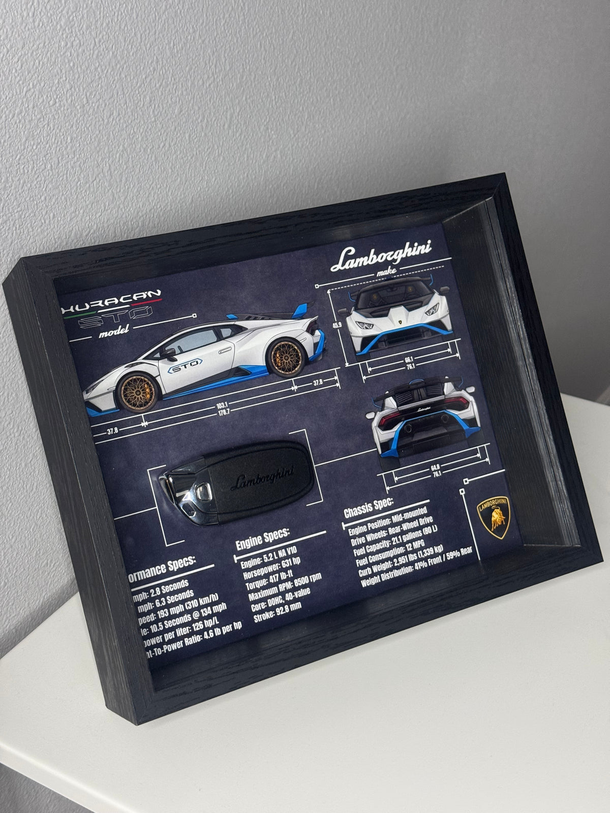 Lamborghini Huracan STO Key Blueprint Frame