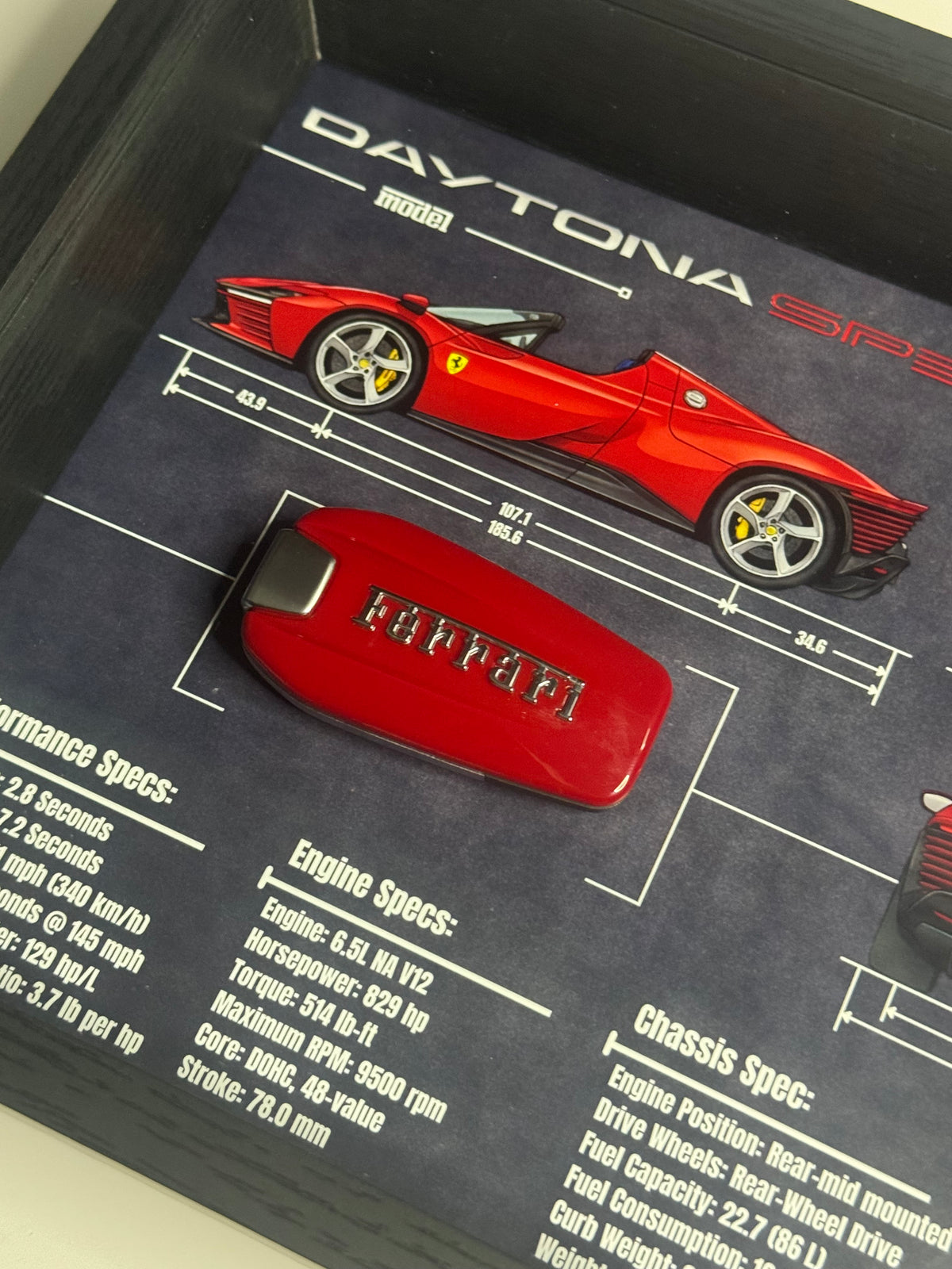 Ferrari Daytona SP3 Key Blueprint Frame