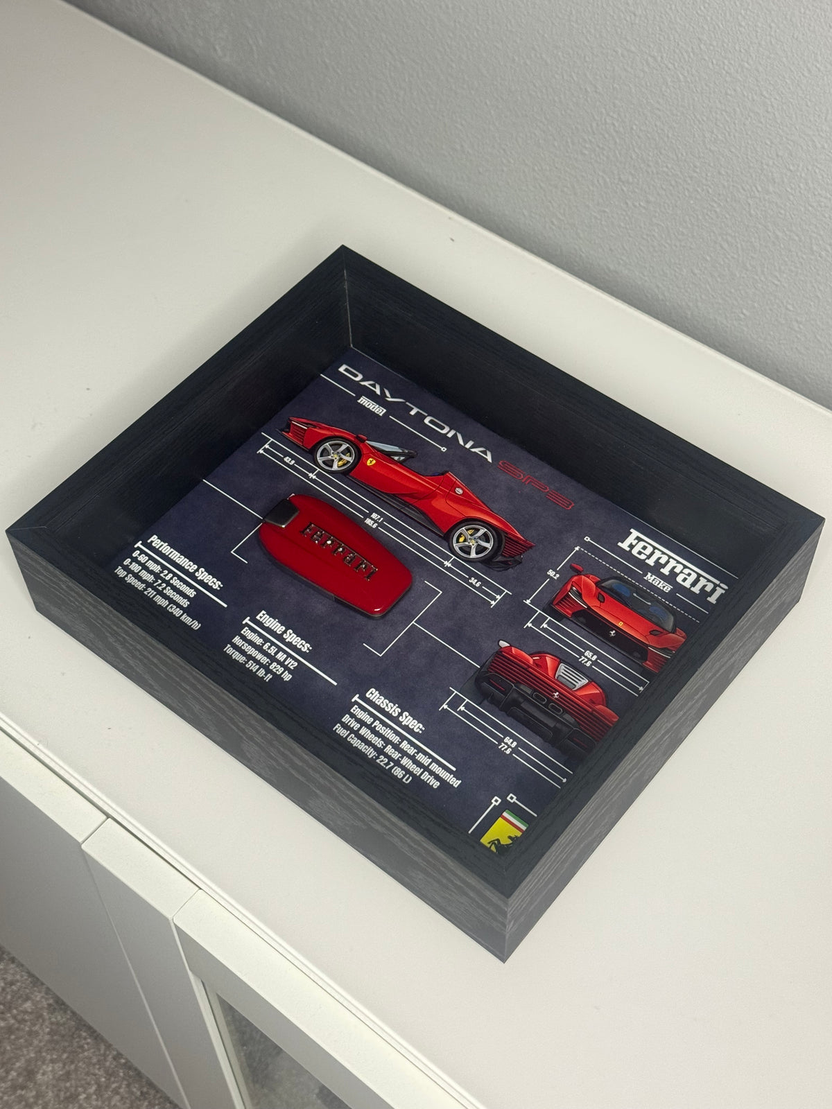 Ferrari Daytona SP3 Key Blueprint Frame