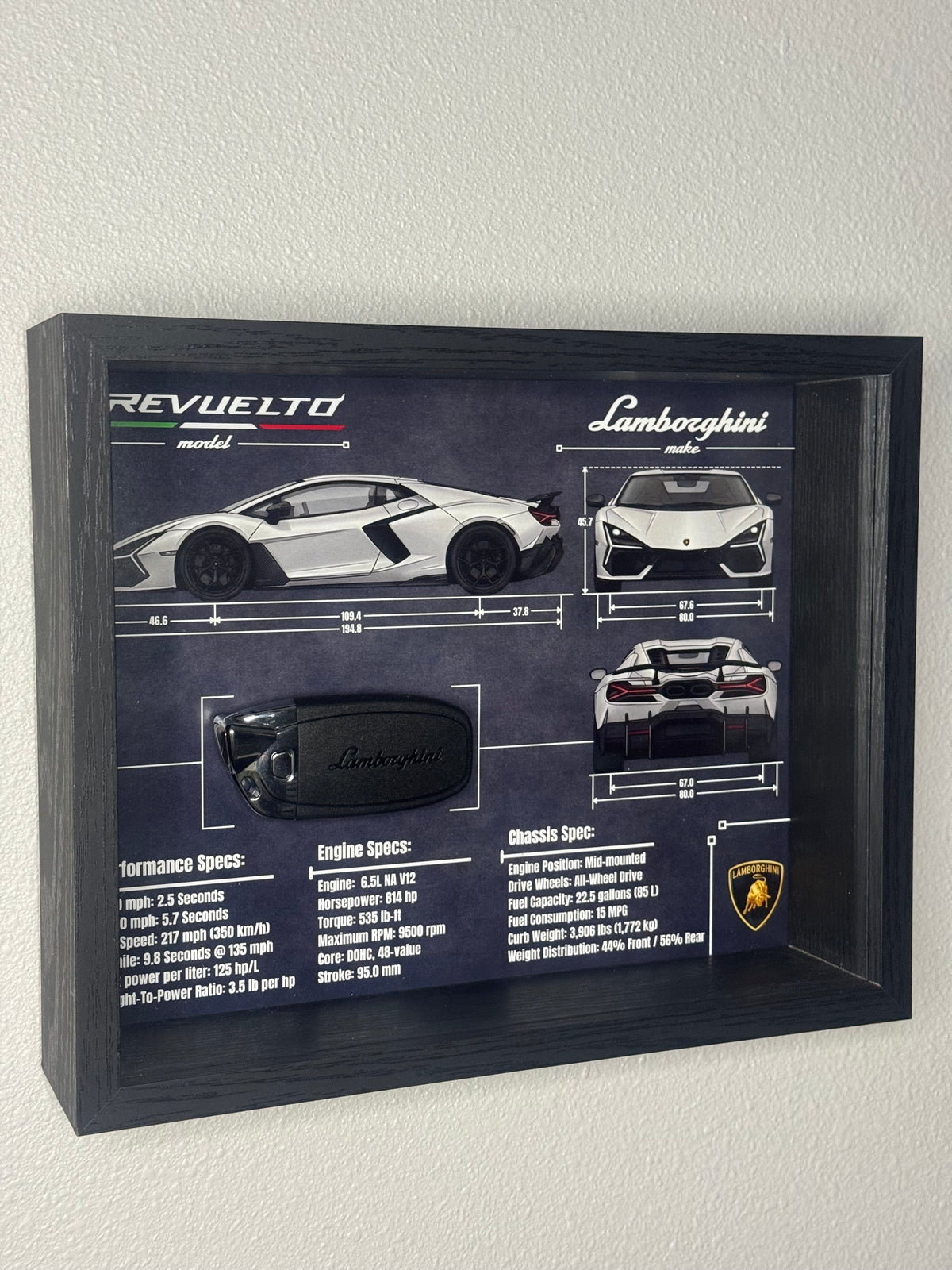 Lamborghini Revuelto Key Blueprint Frame