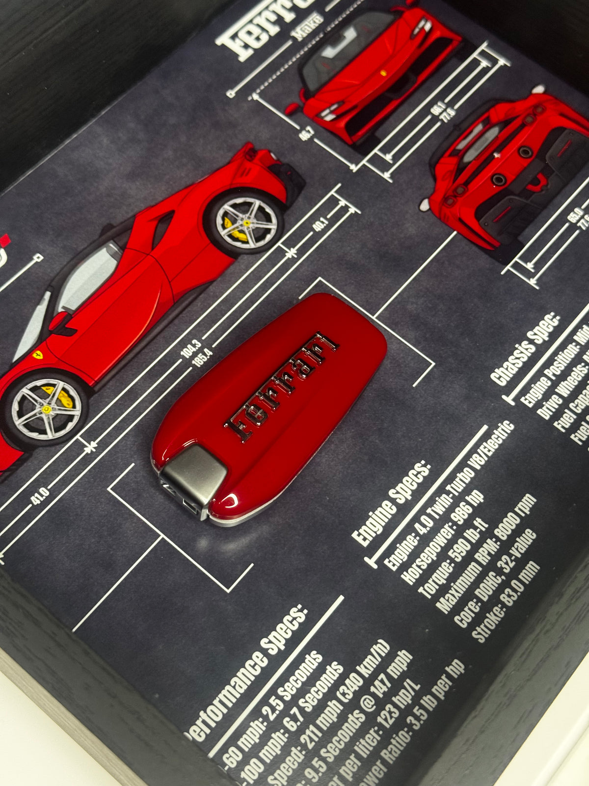 Ferrari SF90 Key Blueprint Frame