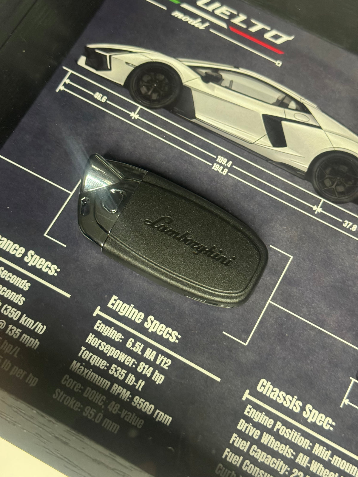 Lamborghini Revuelto Key Blueprint Frame