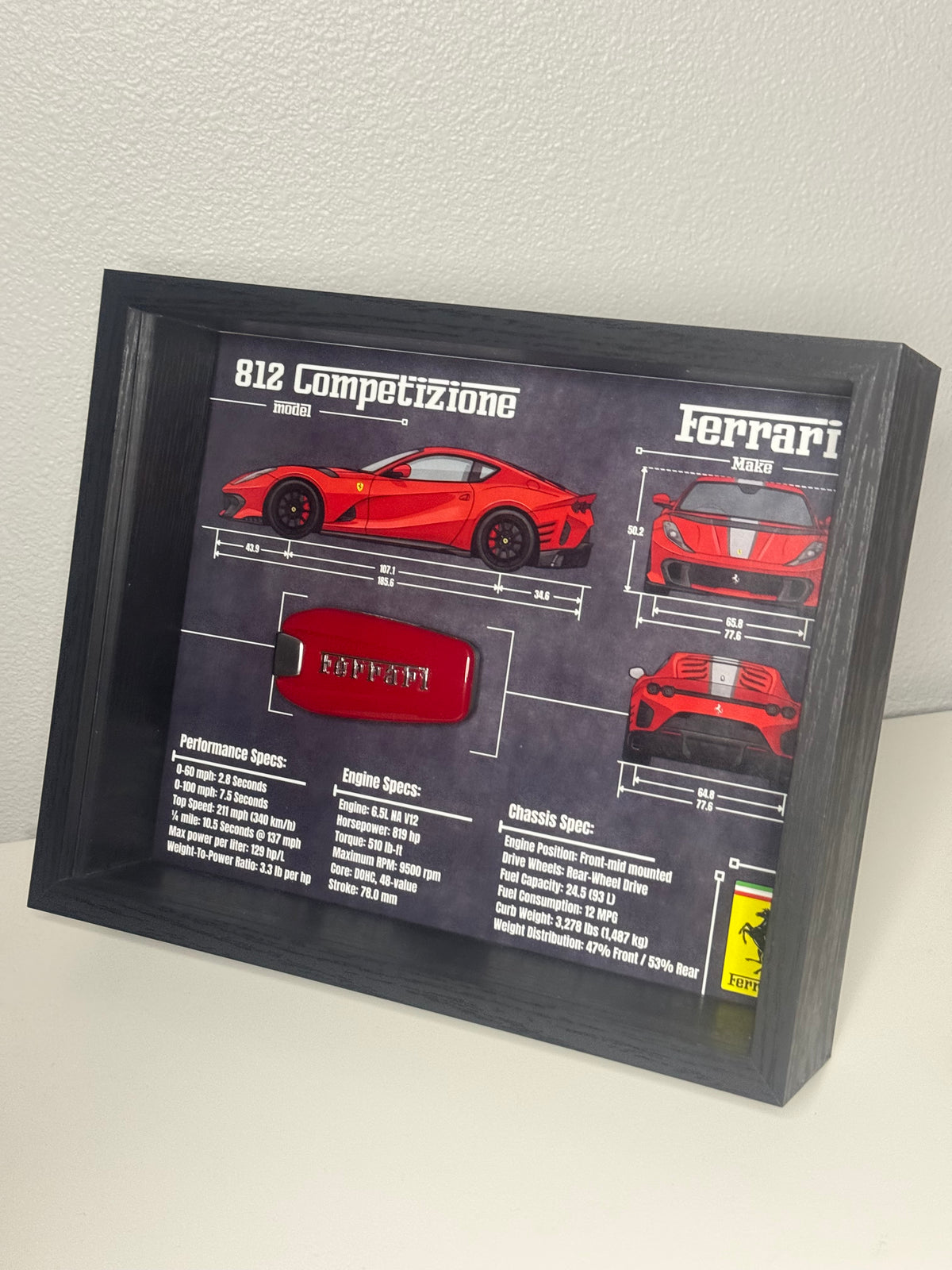 Ferrari 812 competizione Key Blueprint Frame