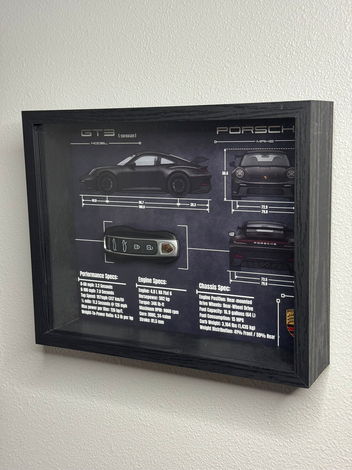 Porsche 911 GT3 (992) Key Blueprint Frame