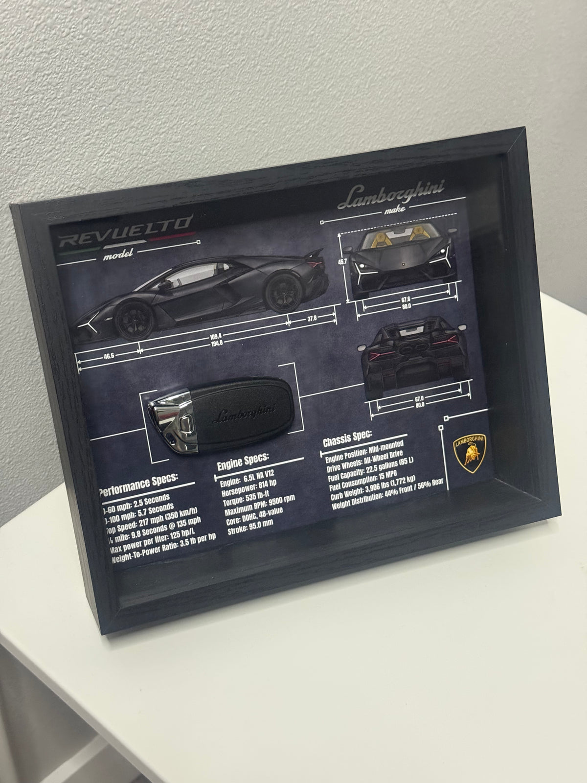 Lamborghini Revuelto Key Blueprint Frame