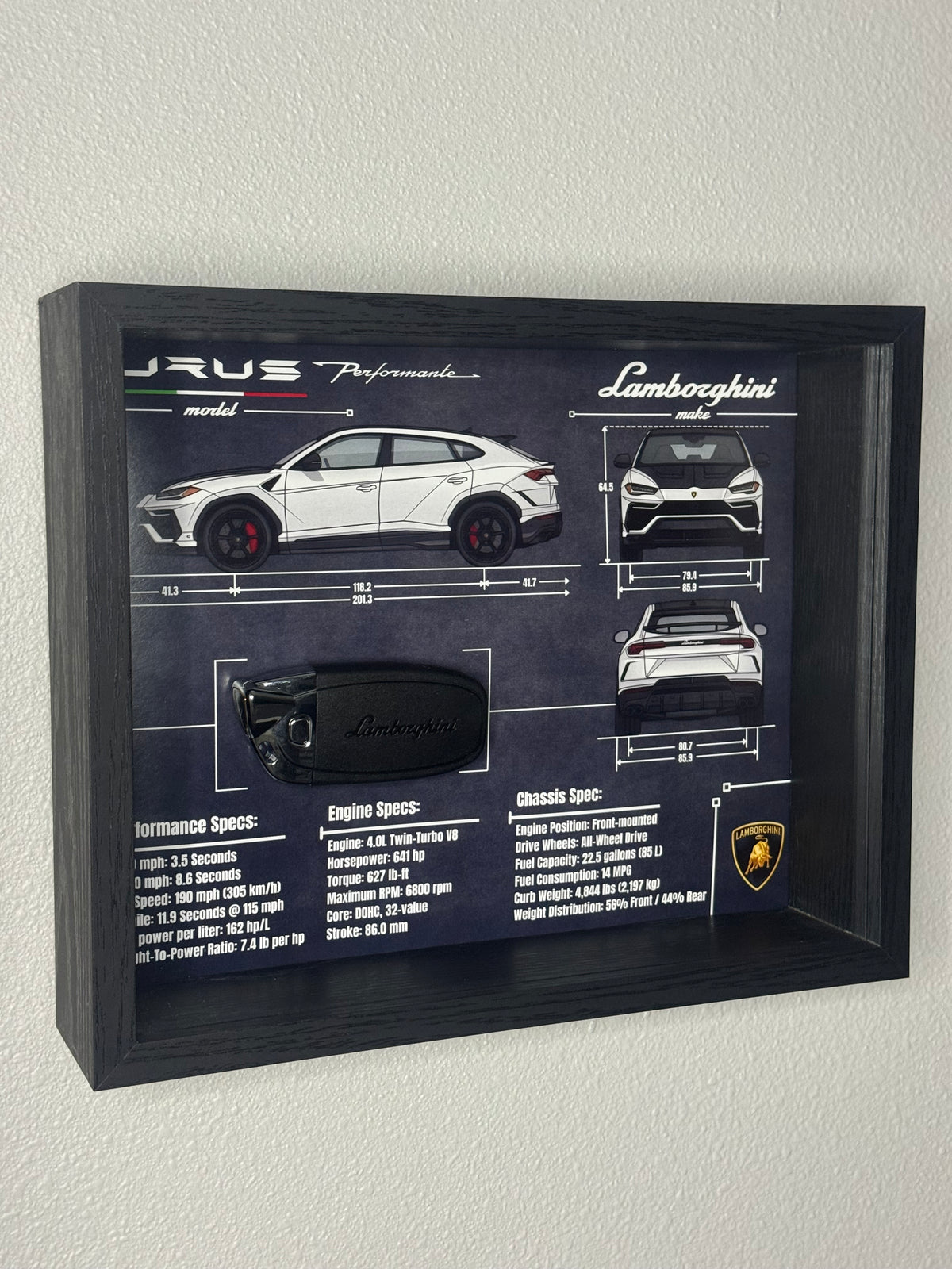 Lamborghini URUS Key Blueprint Frame