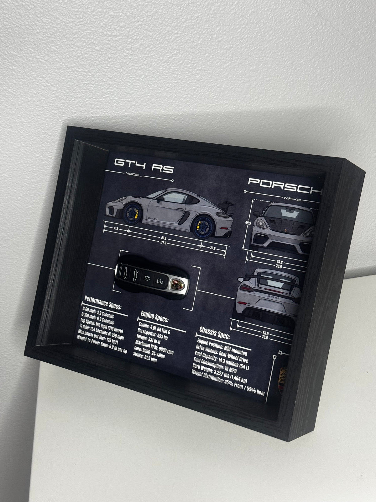 Porsche 911 GT4 RS Key Blueprint Frame