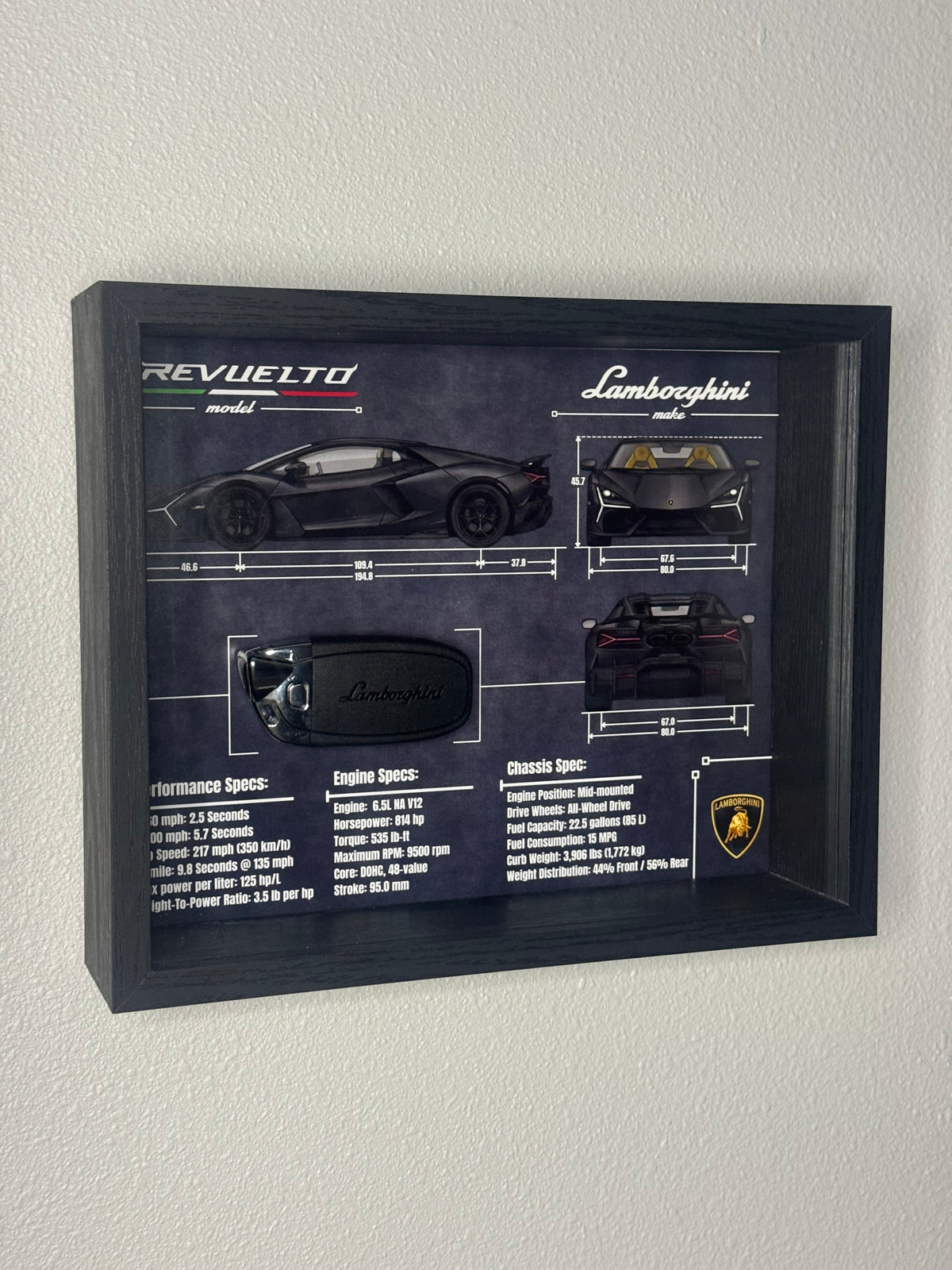 Lamborghini Revuelto Key Blueprint Frame
