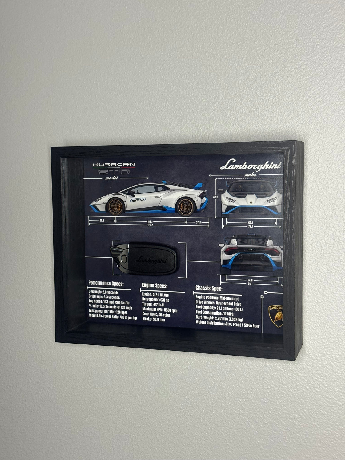Lamborghini Huracan STO Key Blueprint Frame