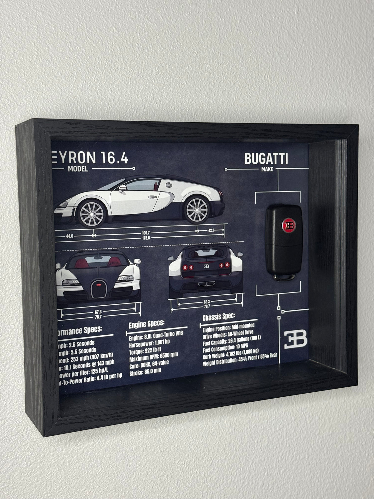 Bugatti Veyron Key Blueprint Frame