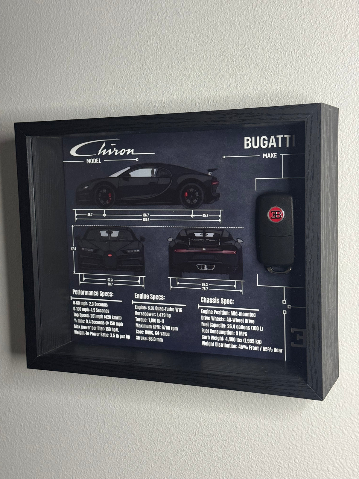 Bugatti Chiron Key Blueprint Frame