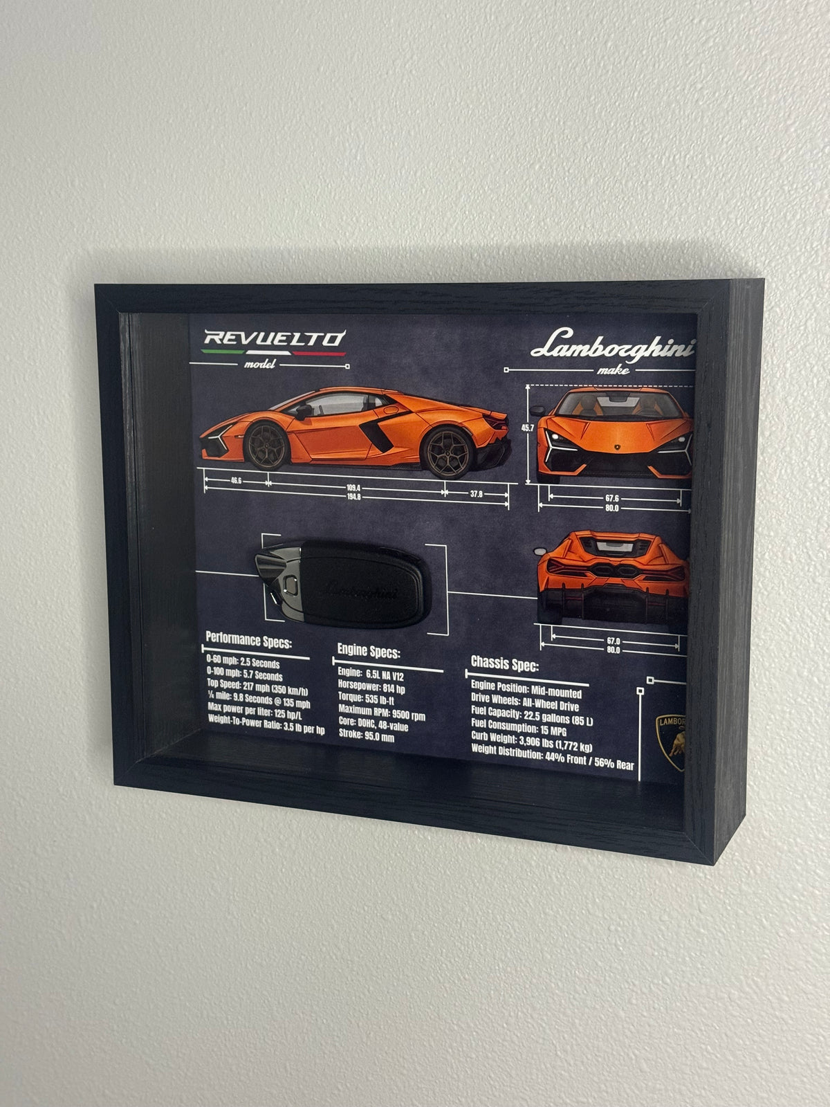 Lamborghini Revuelto Key Blueprint Frame