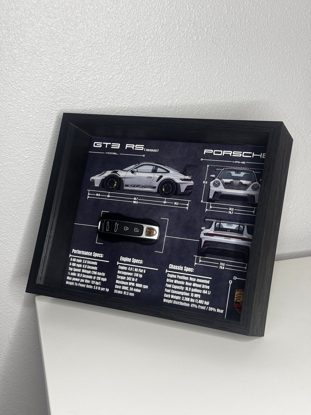Porsche 911 GT3 RS (992) Key Blueprint Frame