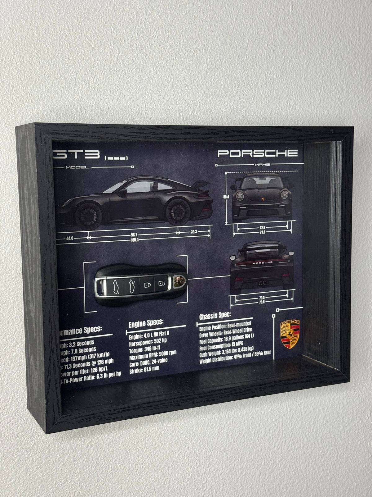 Porsche 911 GT3 (992) Key Blueprint Frame