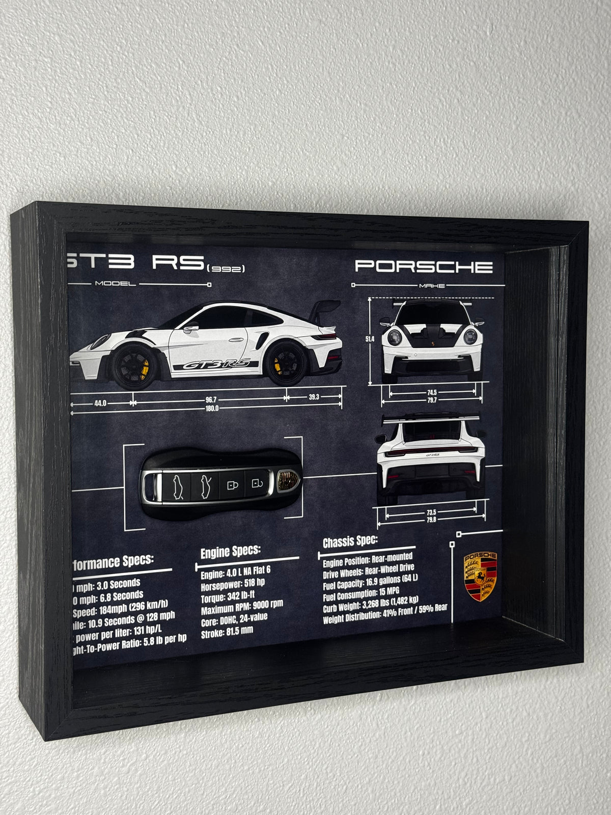 Porsche 911 GT3 RS (992) Key Blueprint Frame
