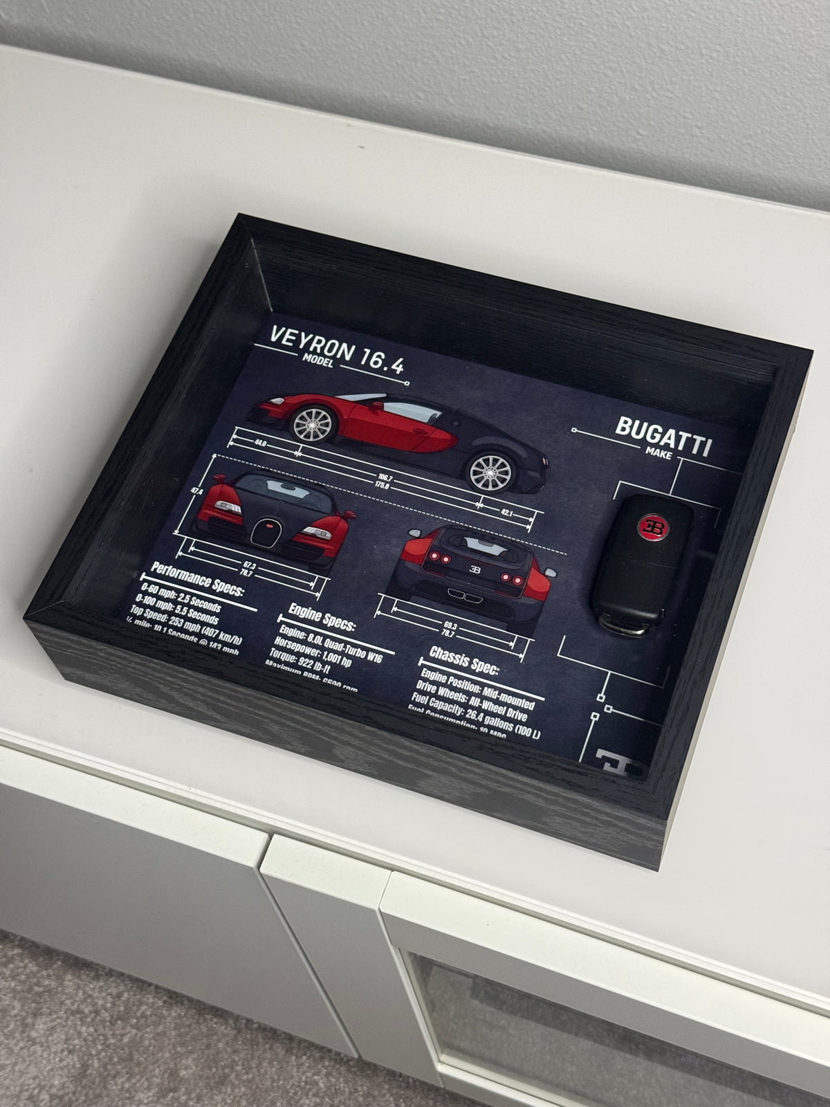 Bugatti Veyron Key Blueprint Frame