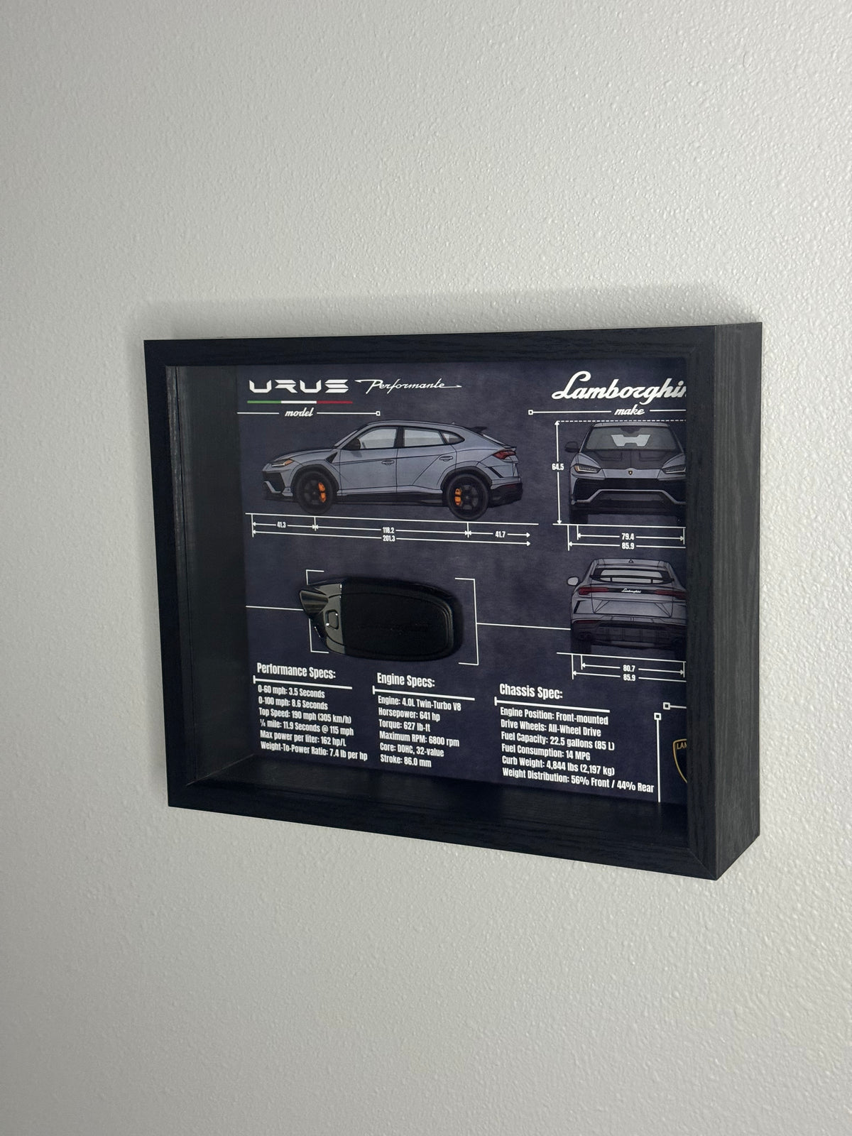 Lamborghini URUS Key Blueprint Frame