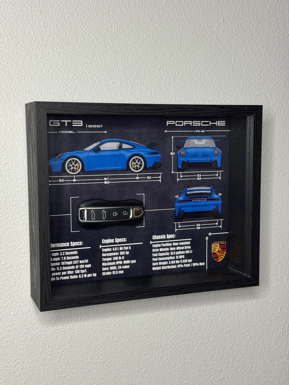 Porsche 911 GT3 (992) Key Blueprint Frame
