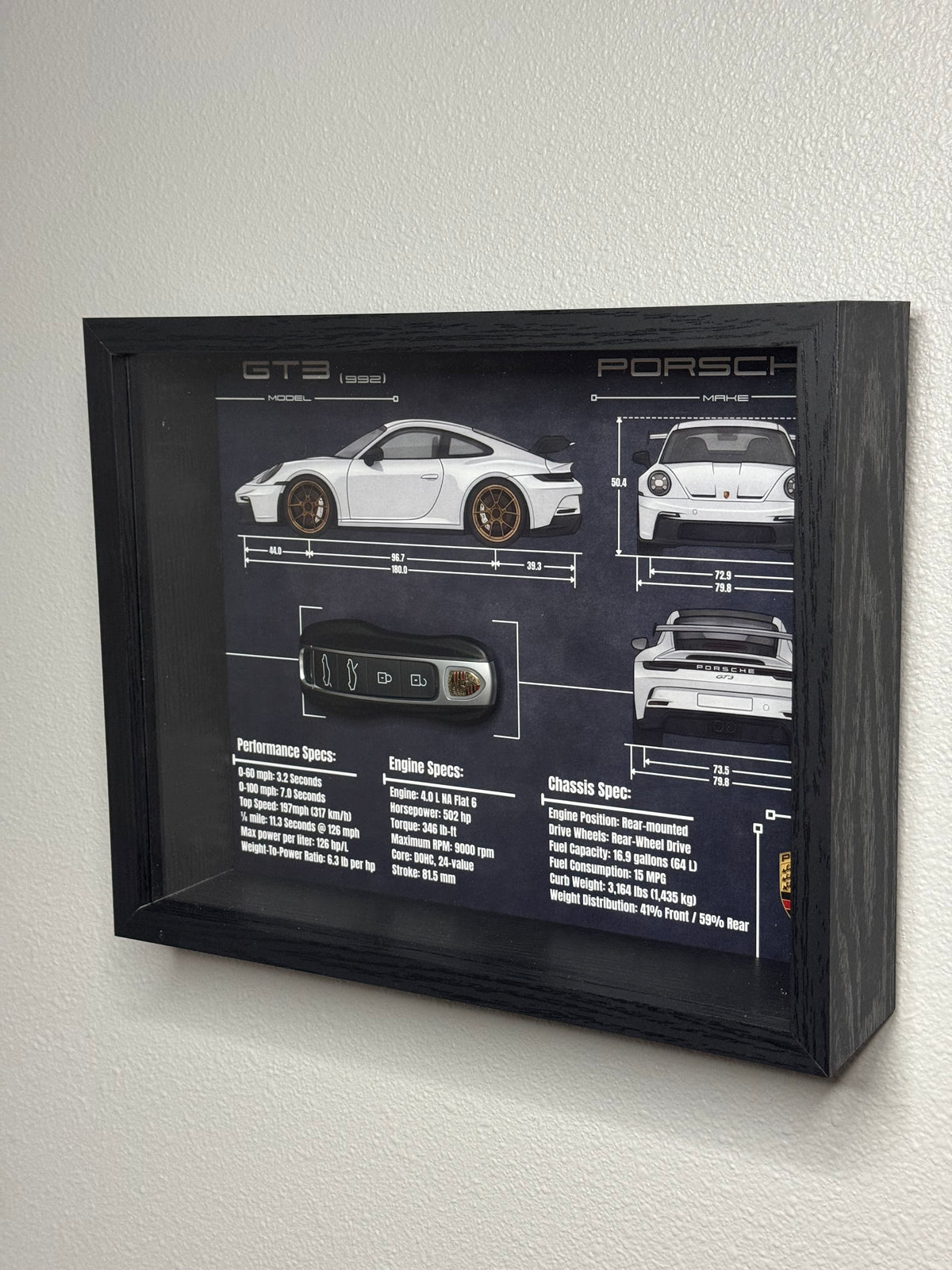 Porsche 911 GT3 (992) Key Blueprint Frame