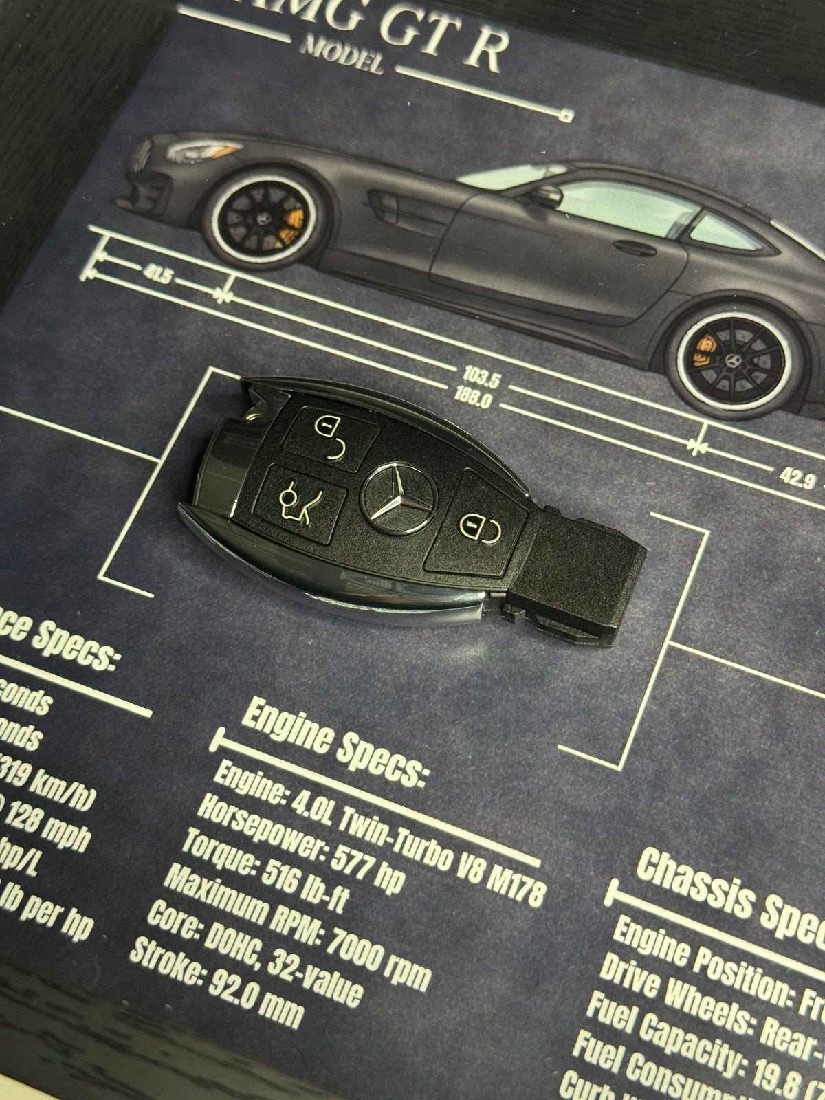 Mercedes-Benz AMG GT R Key Blueprint Frame