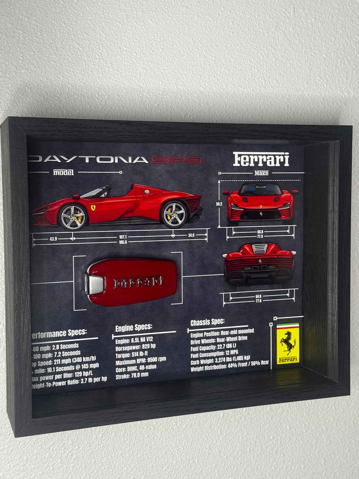 Ferrari Daytona SP3 Key Blueprint Frame