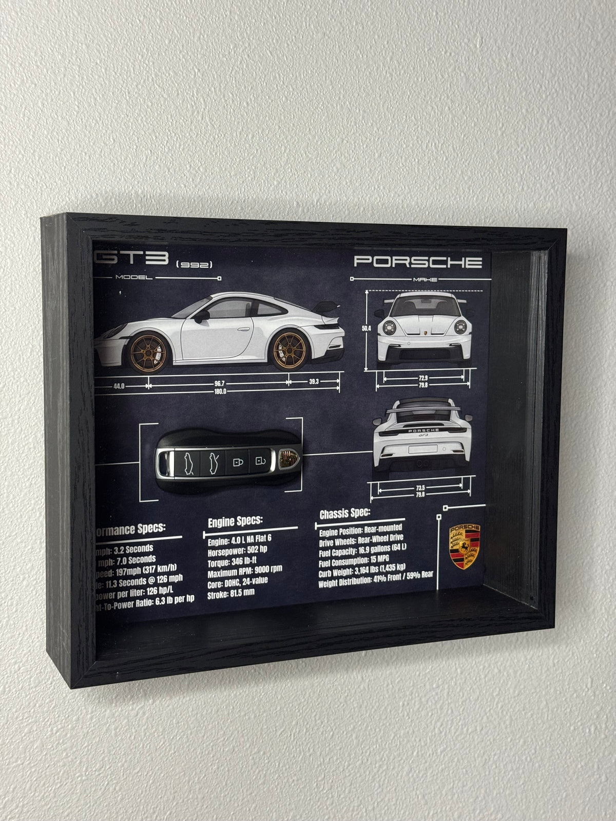 Porsche 911 GT3 (992) Key Blueprint Frame