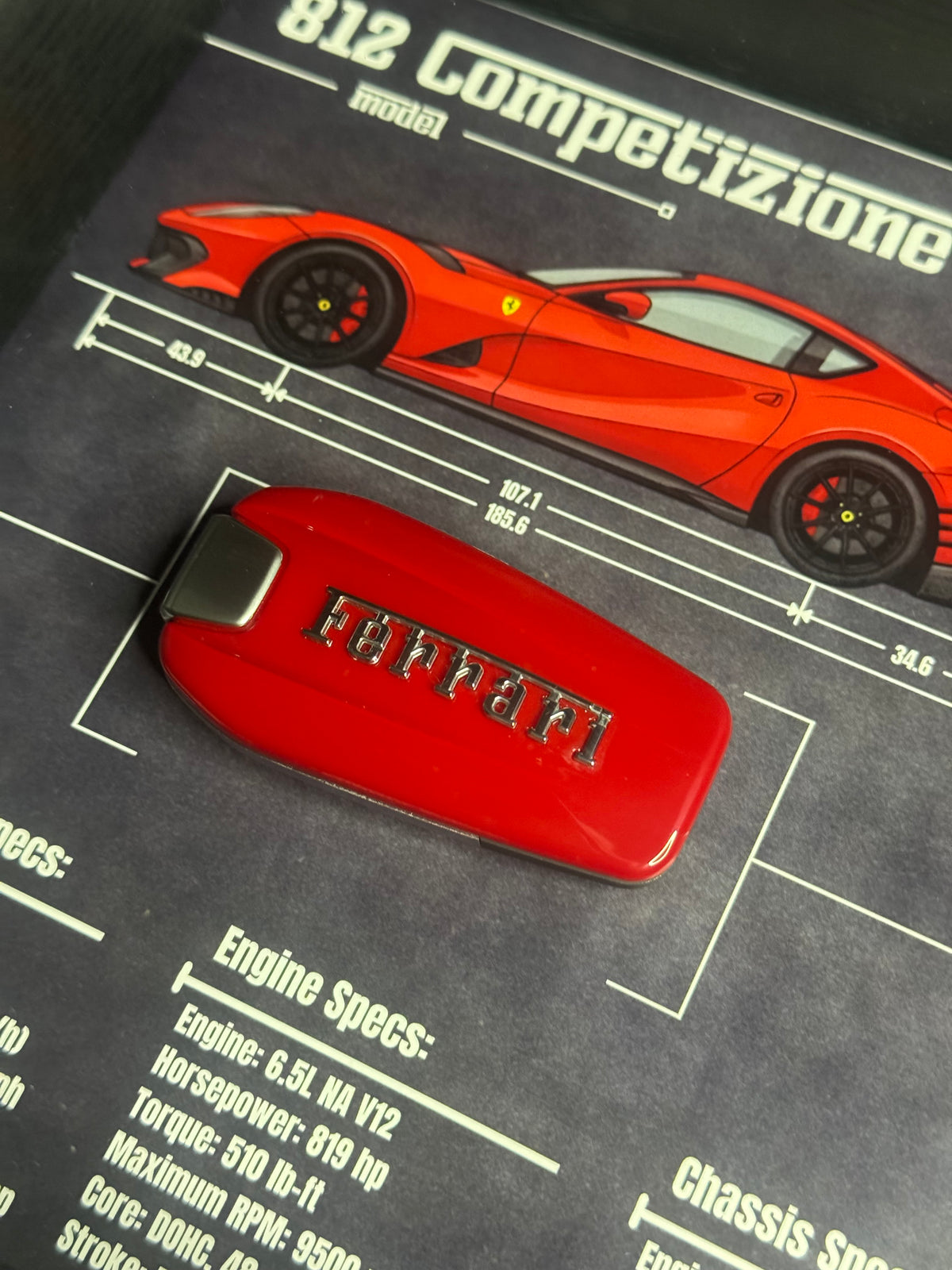 Ferrari 812 competizione Key Blueprint Frame