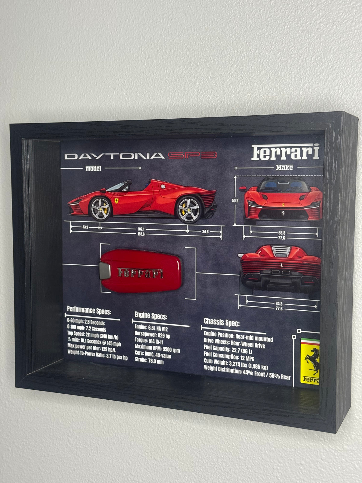 Ferrari Daytona SP3 Key Blueprint Frame