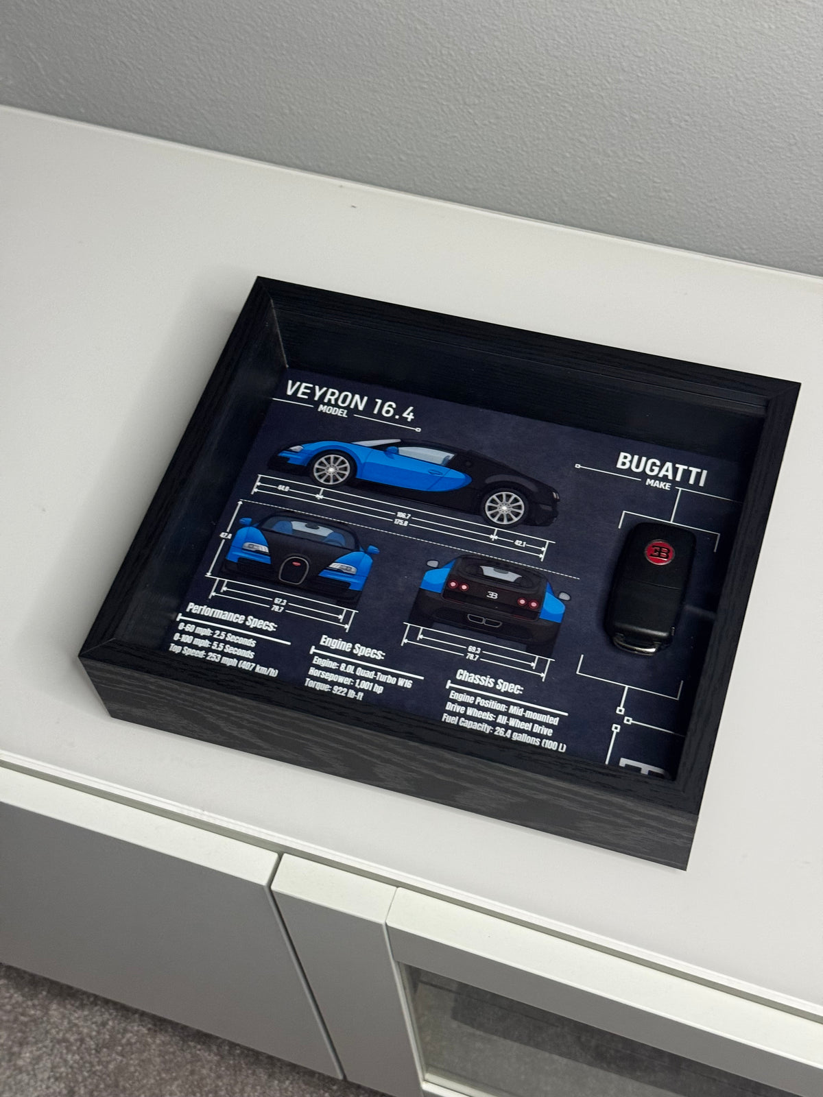 Bugatti Veyron Key Blueprint Frame