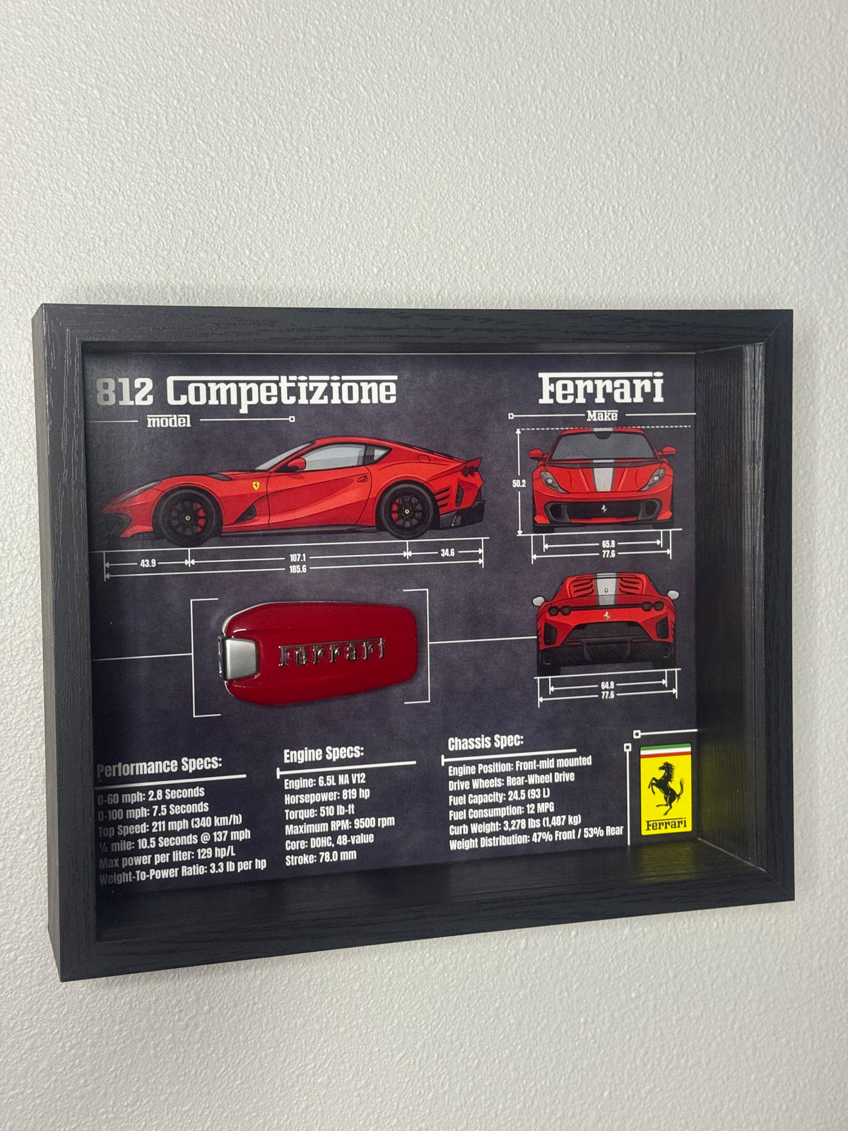 Ferrari 812 competizione Key Blueprint Frame