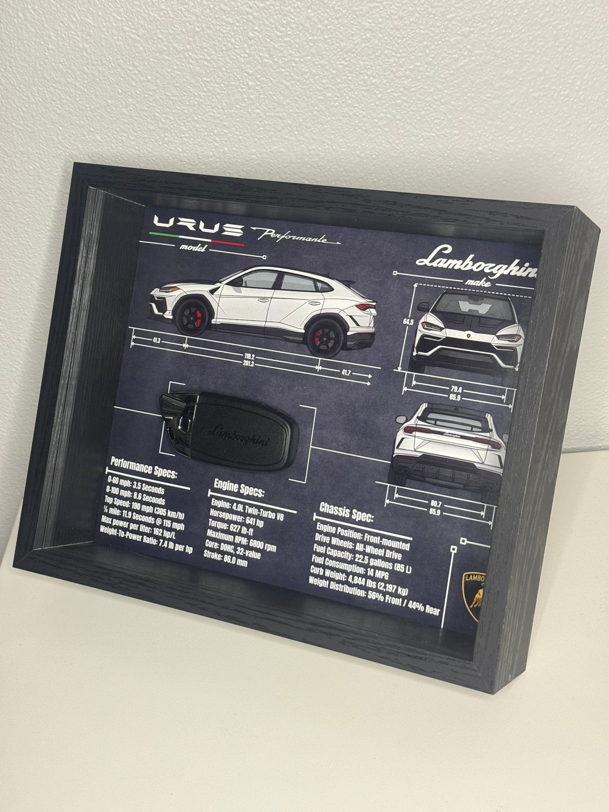 Lamborghini URUS Key Blueprint Frame
